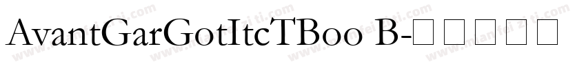 AvantGarGotItcTBoo B字体转换